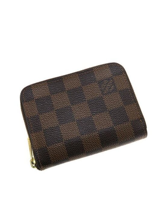 LOUIS VUITTON Zippy Coin Purse Damier Ebene N63070 Small  Louis Vuitton Damier Zippy Coin Purse